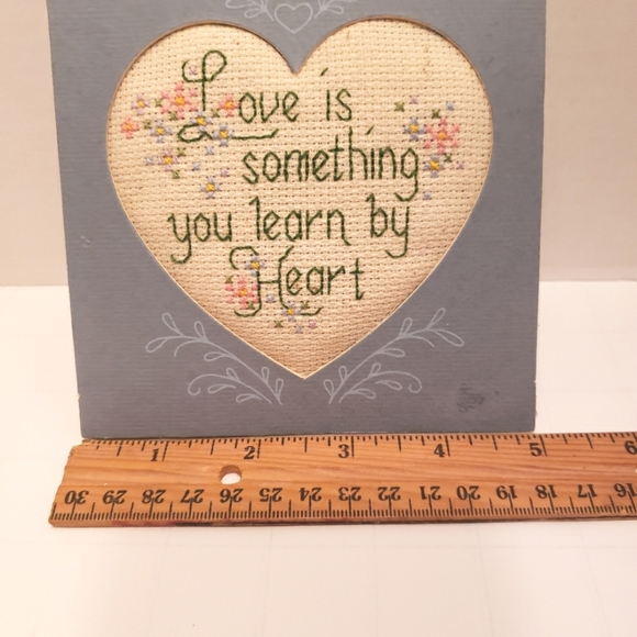 Love is Something You Learn by Heart Cross-stitch Picture - Picture 2 of 3